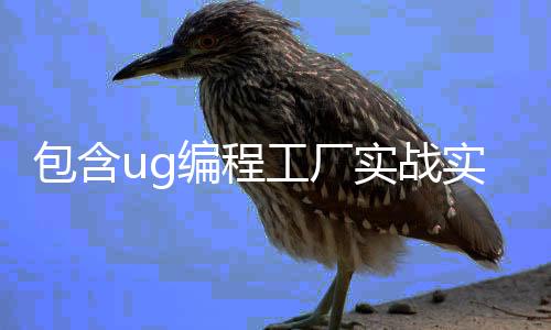 包含ug编程工厂实战实例的词条
